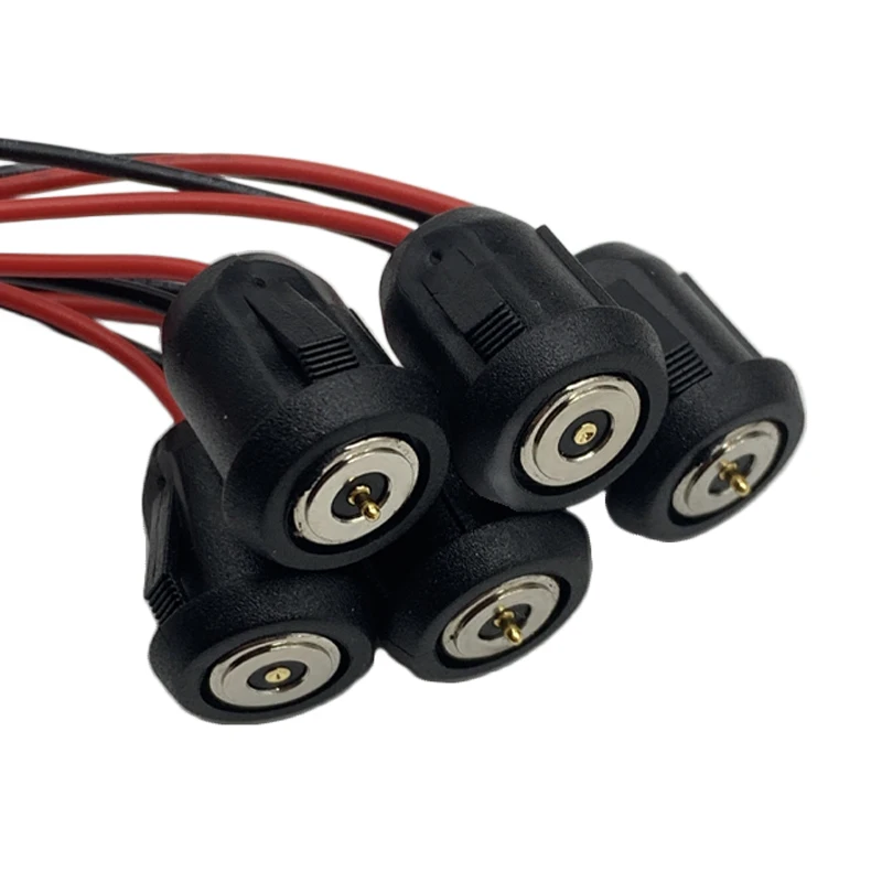 1pcs Buckle waterproof 8mm magnetic connector charging source interface contact male and female plug interface connector