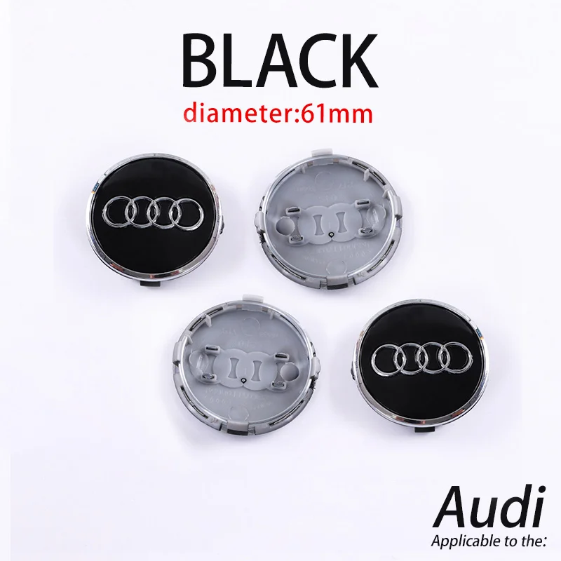 Car Styling Wheel Center Cap Hub Covers Badge For Audi A3 A4 A5 A6 A7 A8 Q5 Q7 RS 60mm 61mm 68mm 69mm 4M0601170 Car Accessories