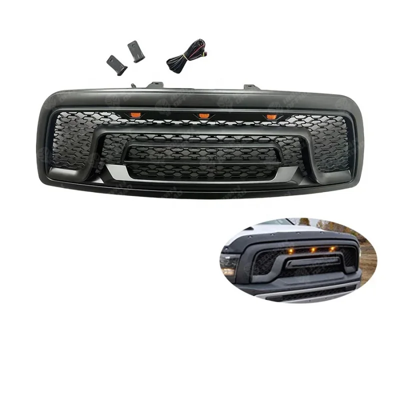 

Hot Sale Car Accessories Front Bumper Grill With Light for Ram 1500 2009-2012