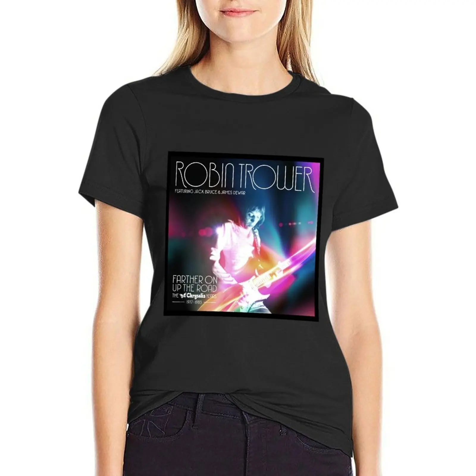 Robin Trower the chrysalis years 19771983 farther on up the road T-Shirt female tops t-shirt dress for Women graphic