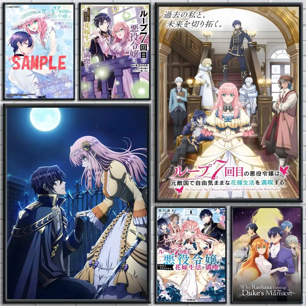 Fantasy Anime 7-7th Time LoopS Poster HD Self-Adhesive No Residue After Removal Ideal for All Kinds of Wall Decor