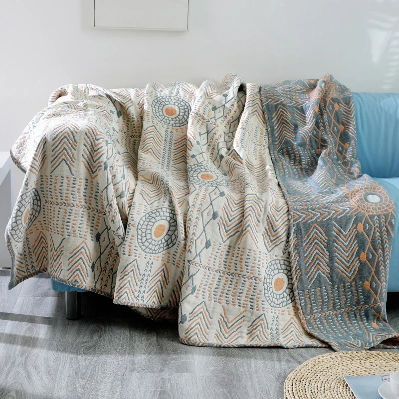 Bohemia cotton sofa cover throw blanket for beds four seasons gauze sofa cushion cover blanket towel quilt Large Size Bedspread