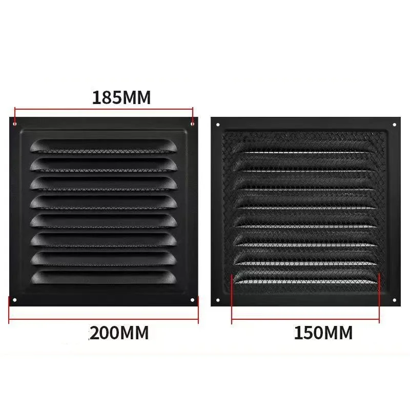 Air Vent Grille Heating Cooling Vents Plate Exhaust Outlet Window Square Vent Air System Net Cover Screen view 3