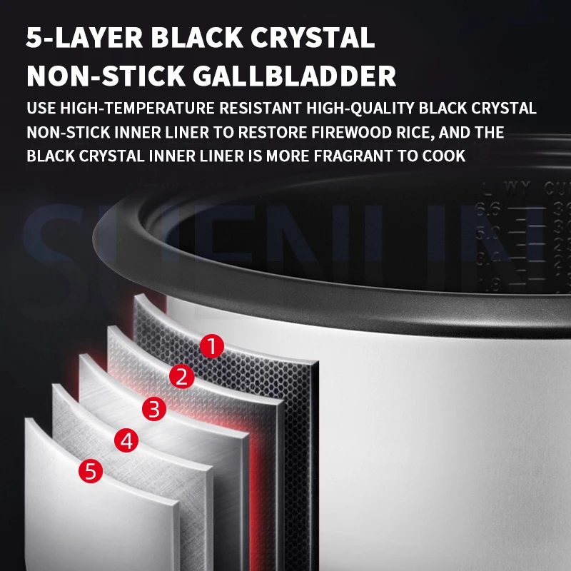 Cuiseur à riz électrique antiadhésif de grande capacité, cuiseur à riz Commercial, isolation de Buffet de Restaurant 24 heures