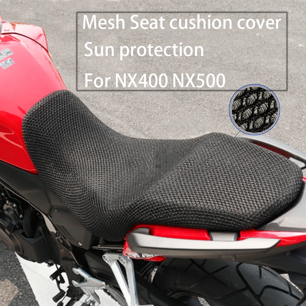 For Honda NX400 NX500 NX 400 500 Motorcycle  Mesh Seat Cushion Cover Waterproof Sun Protection Cover Cushion Cover