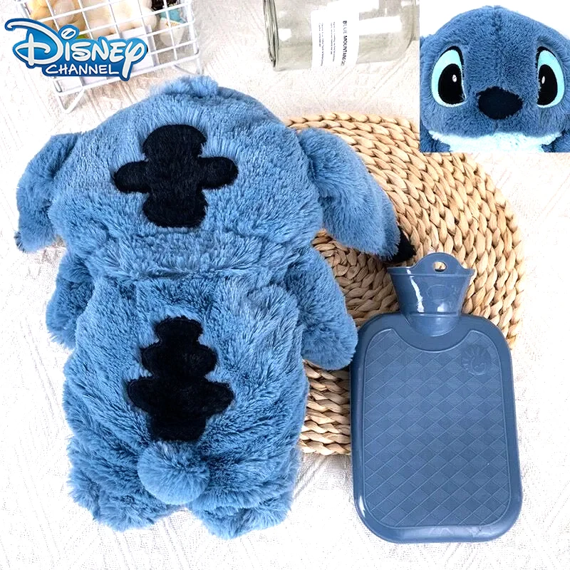 

Disney Stitch Water Bag Cartoon Cute Hot Water Bottle Water Injection Type Hand Warmer Lotso Plush Toy Child Birthday Gift