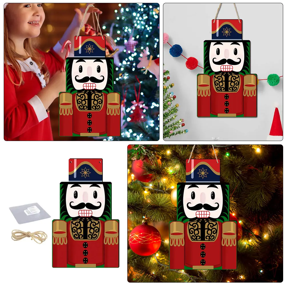 

Christmas Nutcracker Hanging Decoration Large Size Wooden Material Door Window Wall nament Xmas Home Decor Holiday