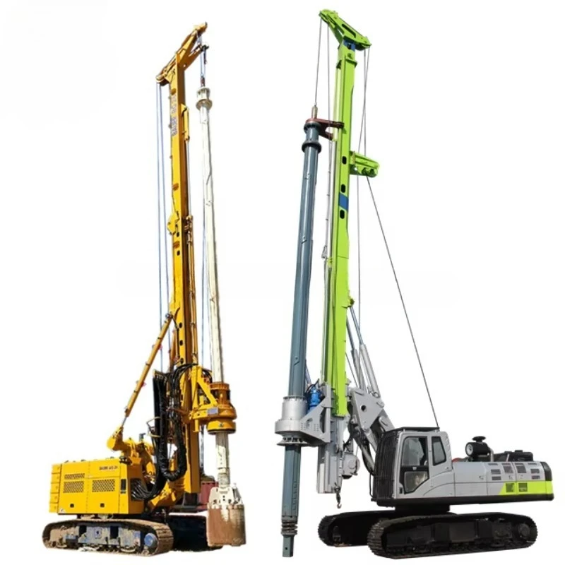 Hydraulic Rotary Pile Driver Rig Borehole Drilling Machine All Terrain For Retaining Wall Mining Construction Customized Control