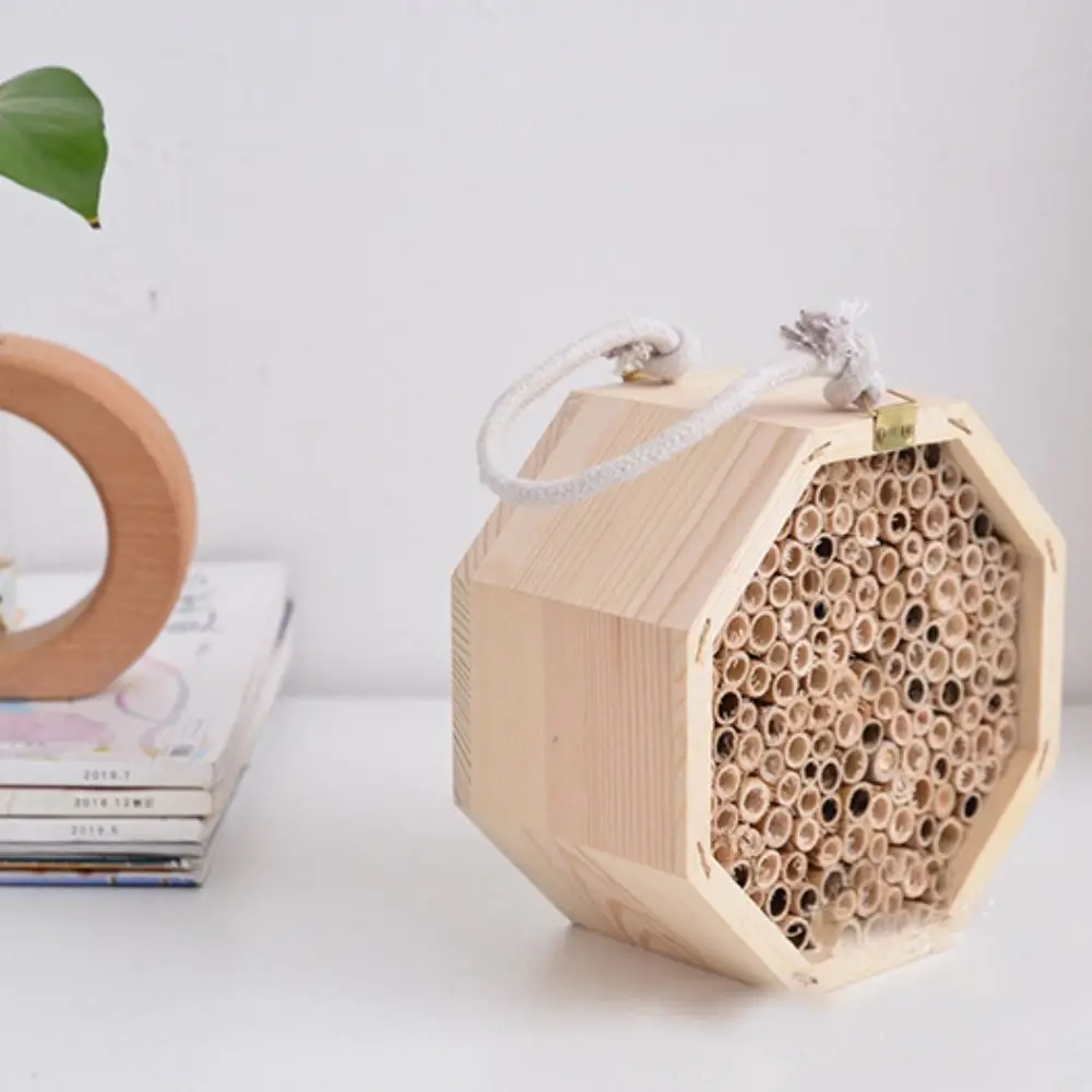 

Beekeeping Equipment Wooden Insect House Natural Durable Bee Box Multi-purpose Hanging Insect Nest Beekeepers