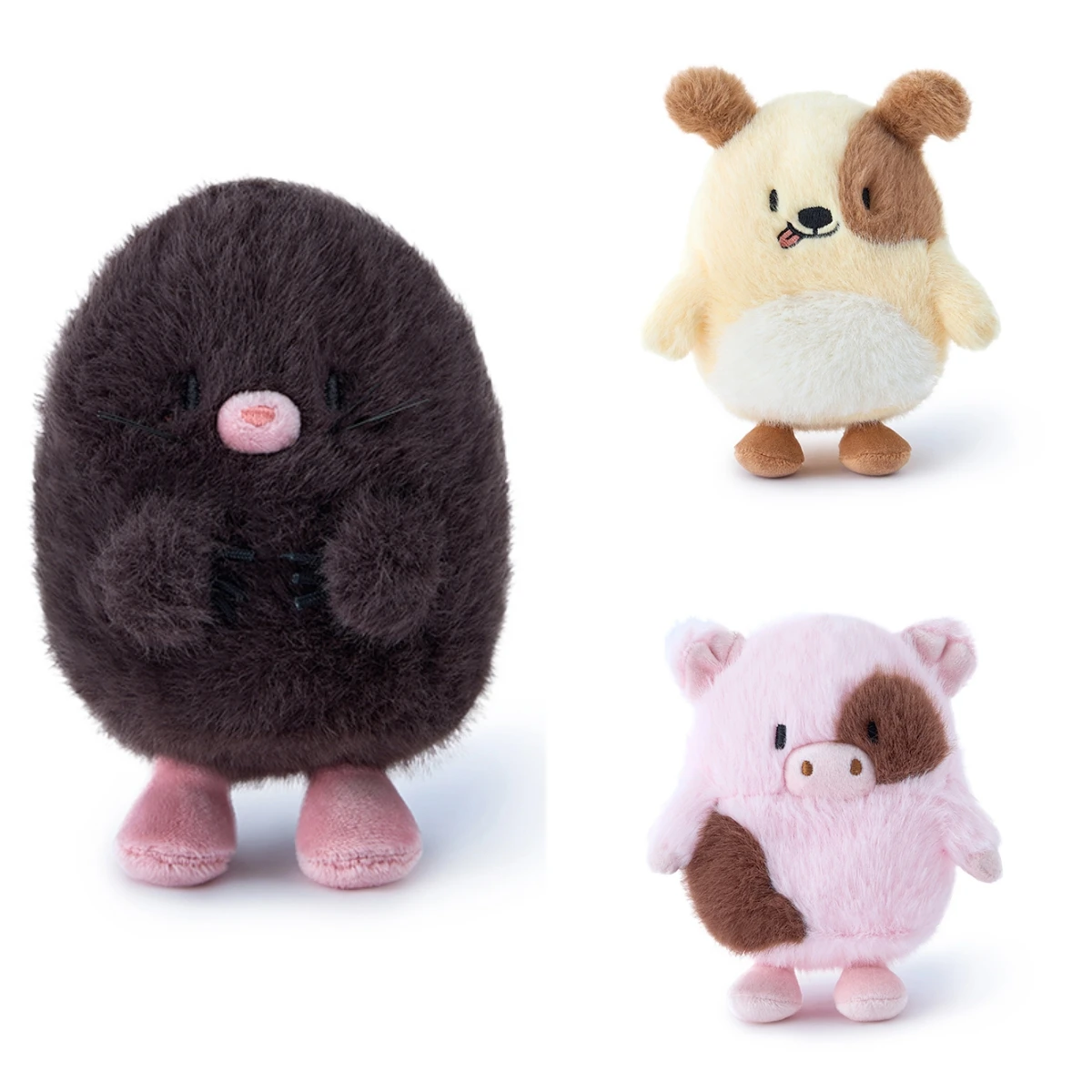 10cm Cartoon Animal Bean Bag Doll Soft Fluffy Squishy Toy Decompression Cartoon Mini Stuffed Dog Mole Pig Toy Great Gift Idea