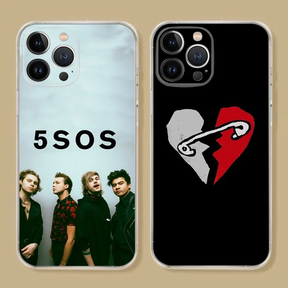 5 S-Seconds S-Summers 5-SOS Phone Case For iPhone 15 14 13 12 11 Pro Xs Max Mini XR X 7 8 Plus Shockproof Transparency Funda