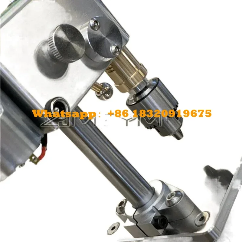 Micro Trapano da Banco 0.3-4mm Mini Trapano Strumento di Riparazione di Orologi di Precisione Trapano da Banco con Adattatore di Alimentazione Regolabile in Velocità 220V