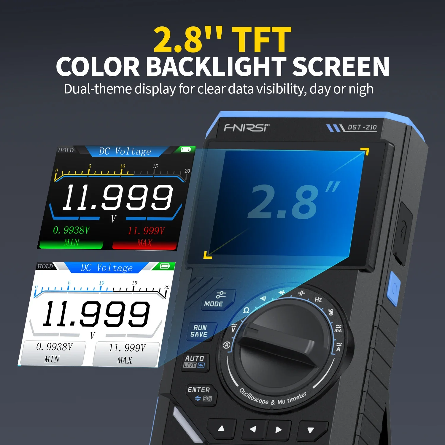 FNIRSI DST-210 と DST-201 3in1 デジタルマルチメーター