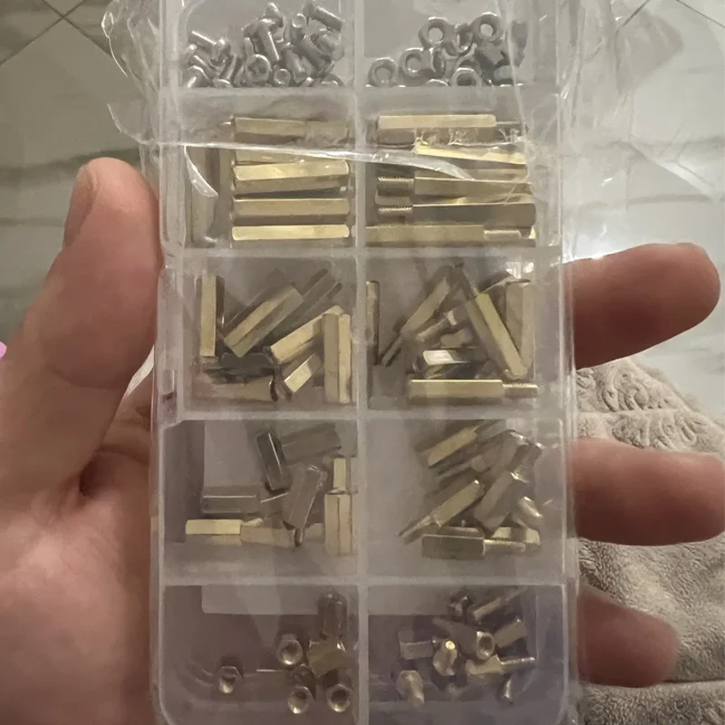 145pcs Hexagonal Hex Copper Threaded Column Nuts Standoff PCB Motherboard Spacer Screw Nut M2 M3 M4 Circuit Spacer Pillar Nut