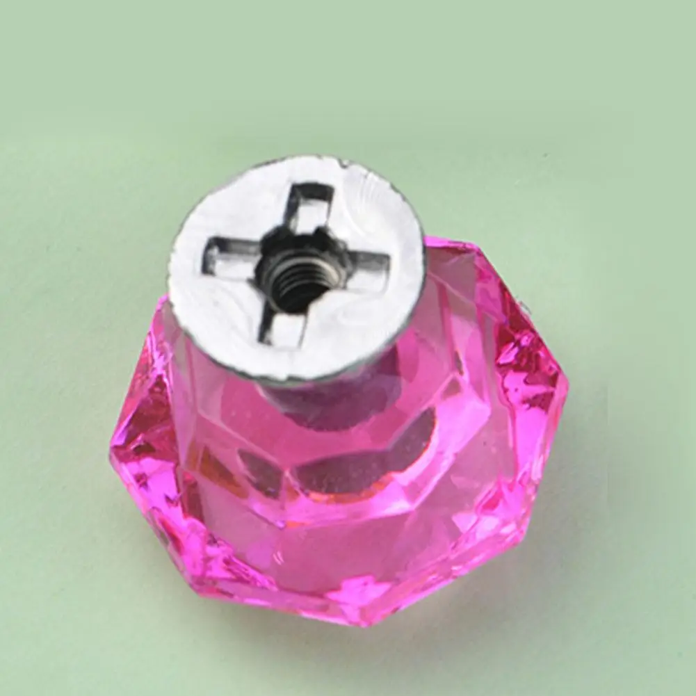 Acrylic Crystal Diamond Furniture Knobs Transparent Diamond Handle for Cabinet Doors Drawers Plastic Decorative Knobs Pull