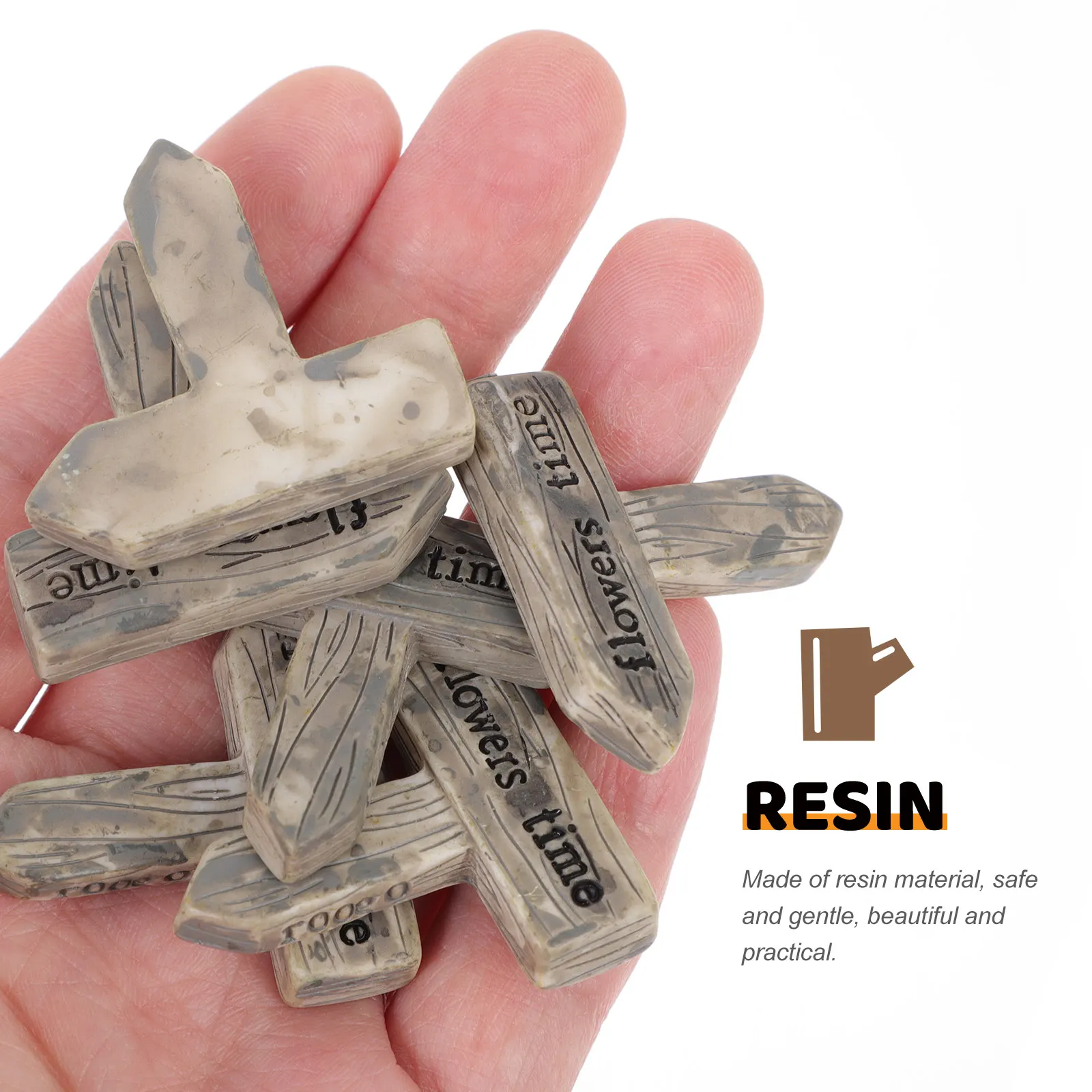 

10pcs Miniature Resin Road Signs Durable Decorations for Micro Landscape Mini Garden Safe Secure Lightweight Easy to Store