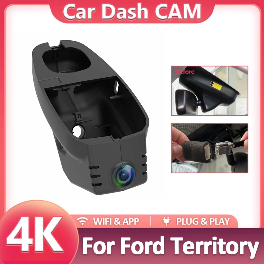 

For Ford Territory 2019-2022 Front and Rear 4K Dash Cam for Car Camera Recorder Dashcam WIFI Car Dvr Record Devices Accessories