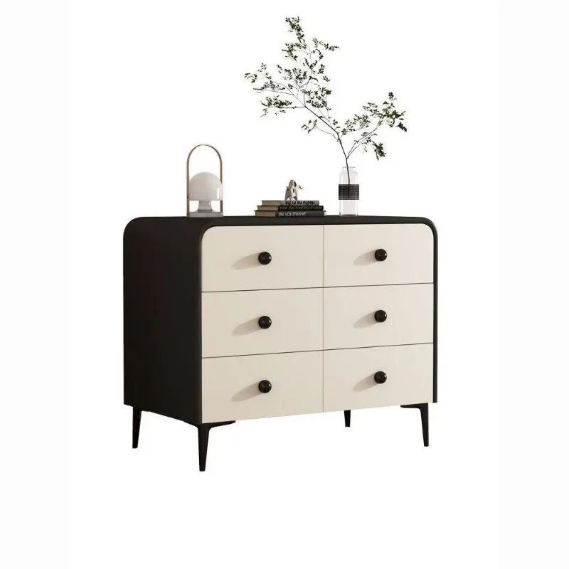 Cassettiera in legno massello di lusso leggero, cassettiera moderna e semplice da soggiorno 68, cassetto di grande capacità