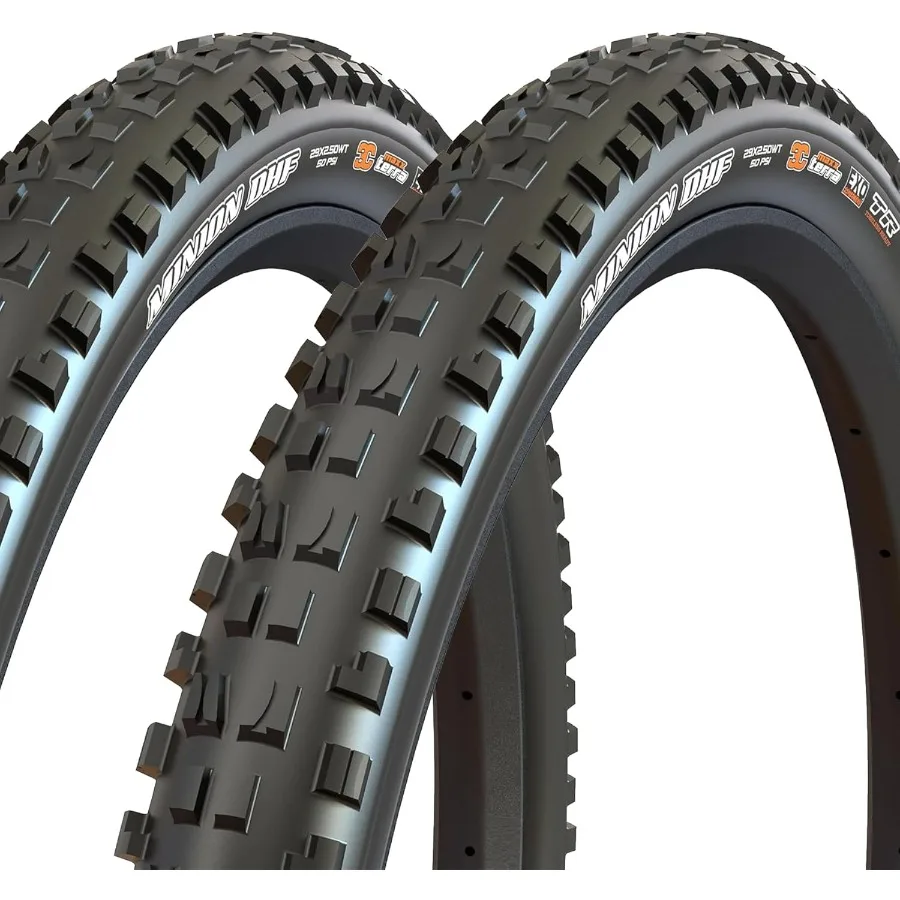 Minion DHF - 2 Pack - 24 26 27.5 29 - Mountain Bike Tire Tubeless Gold Standard of Gravity Focused MTB Tread for High-Performan