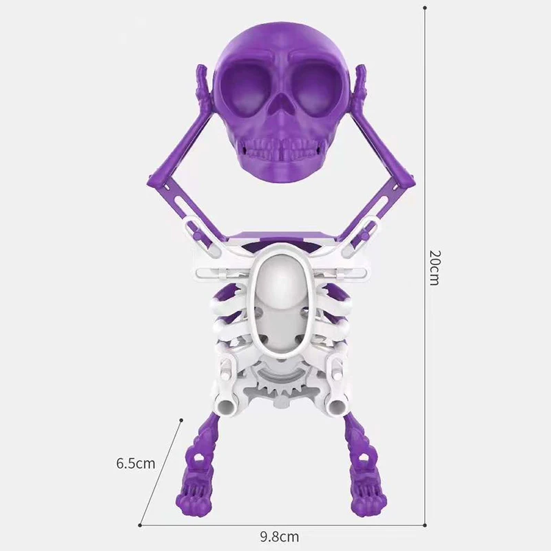 3D Printing Dancing Pink Skeleton Interesting Dancing Skeleton Spooky Dancing Comes With Music Home Decorations Children's Gifts