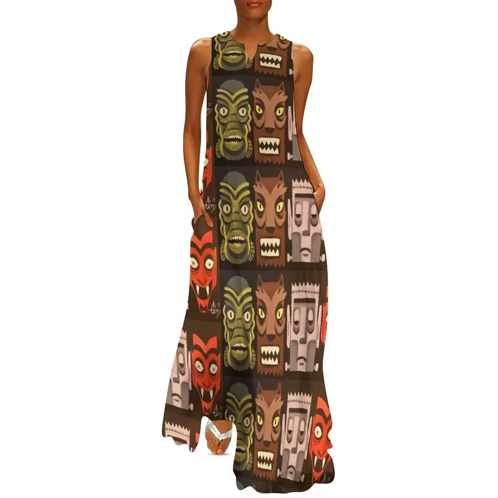 

Tiki-Mon Long Dress women dresses african dresses for woman Dress