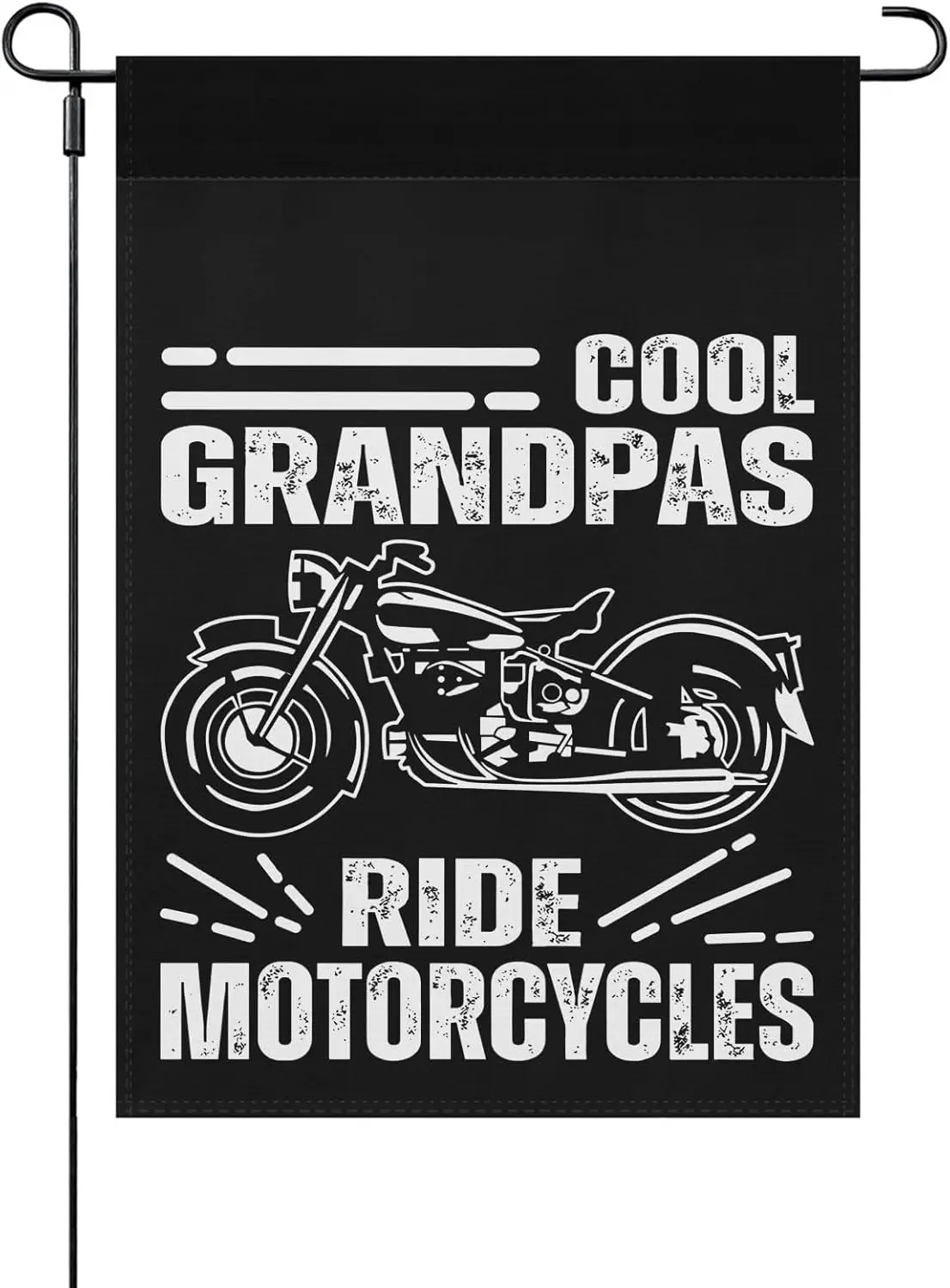 Cool Grandpas Ride Motorcycles House Flag One Size Inspirational Garden Flags Double Sided Beach Funny Garden Flags WWP zzo