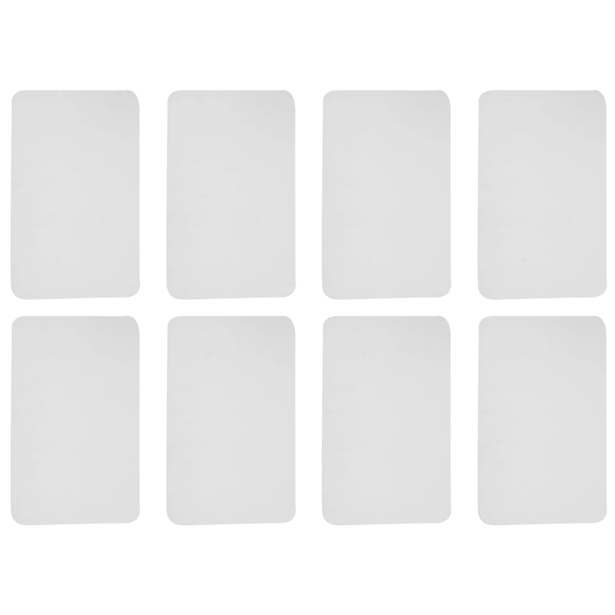 Plástico transparente antiderrapante resistente ao calor esteiras, branco mesa de jantar Place Mat, lavável, conjunto de 8