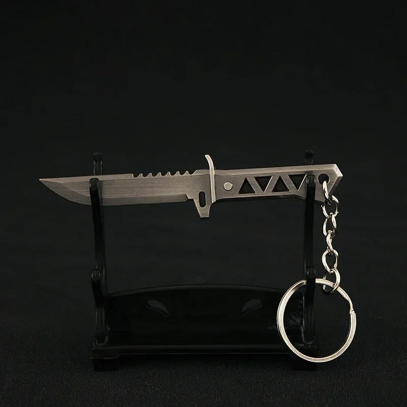 9cm Valorant Weapon Keychain Model Xenohunter Melee Uncut Knife Model Reaver Metal Game Statue Collection Kid Christmas Gift Toy