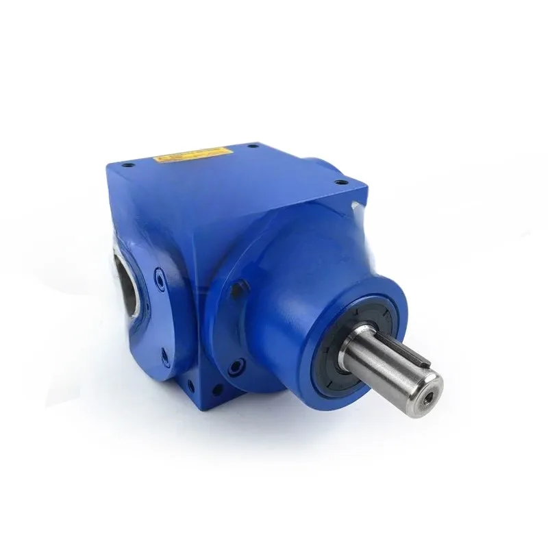 HD spiral bevel tooth commutator hole input and output steering gear square cross 90 degree right angle gearbox