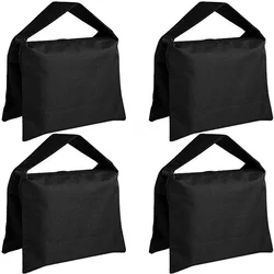 Bolsa de arena negra, bolsas de peso para estudio de fotografía, soporte para estudio de vídeo, bolsa de arena para soportes de luz, trípodes de brazos de pluma, 4 Uds./2 uds./1 ud.