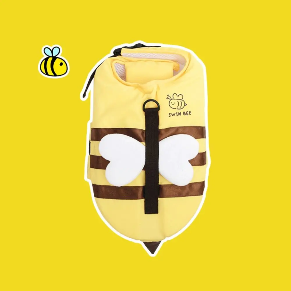 New Little Bee Dog Swimsuit Waterproof Cute Puppy Life Vest Breathable Pet Supplies