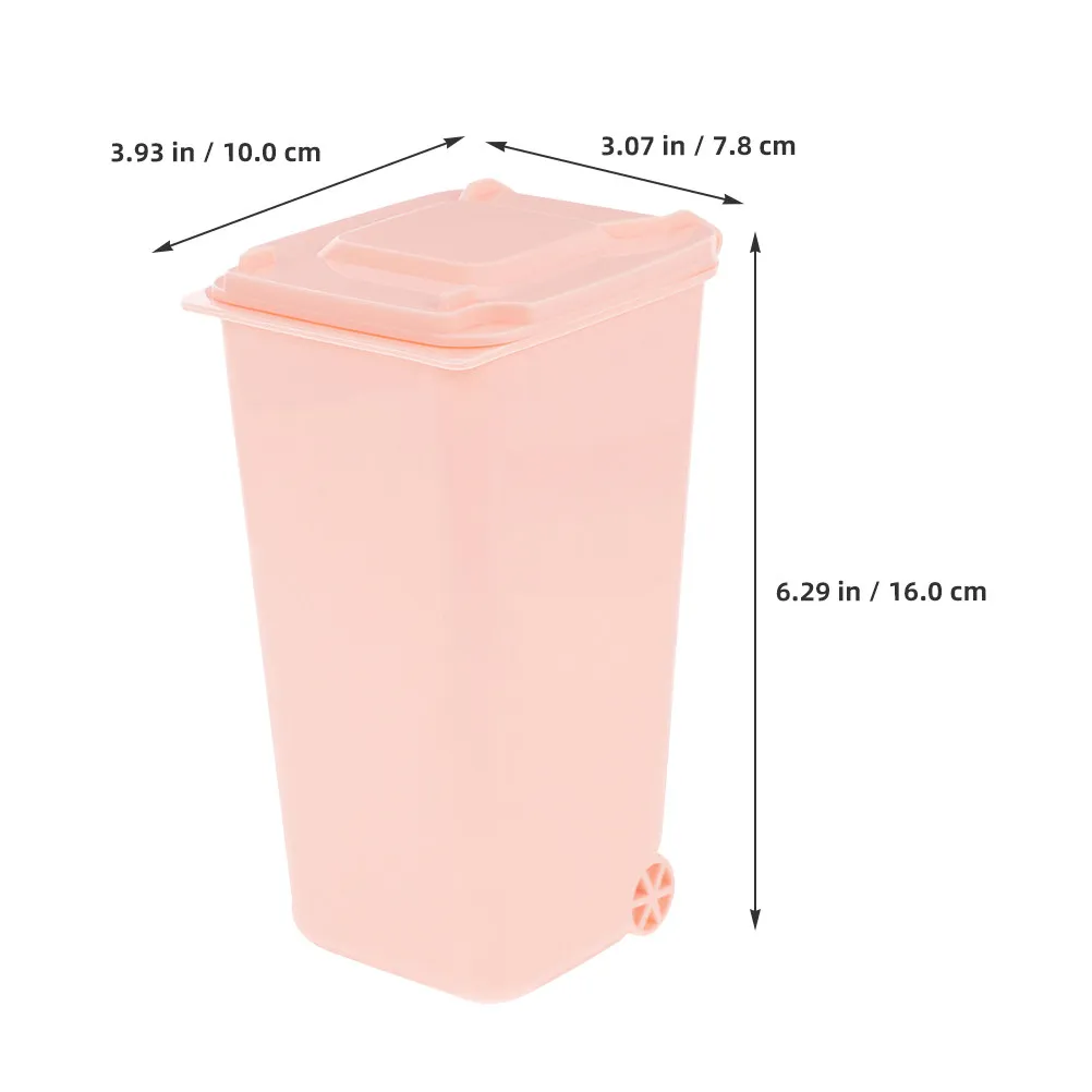 2 Pcs Organizer Mini Small Dorm Bucket Desktop Waste Paper Basket Trashcan Cute Garbage Elegant