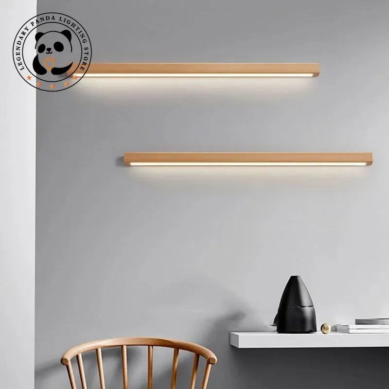 

Minimalist Wood LED Wall Lamp Dimming Atmosphere Wall Sconces Light Dropshipping for Bedside Stairs Parlor Aisle Home Decoration