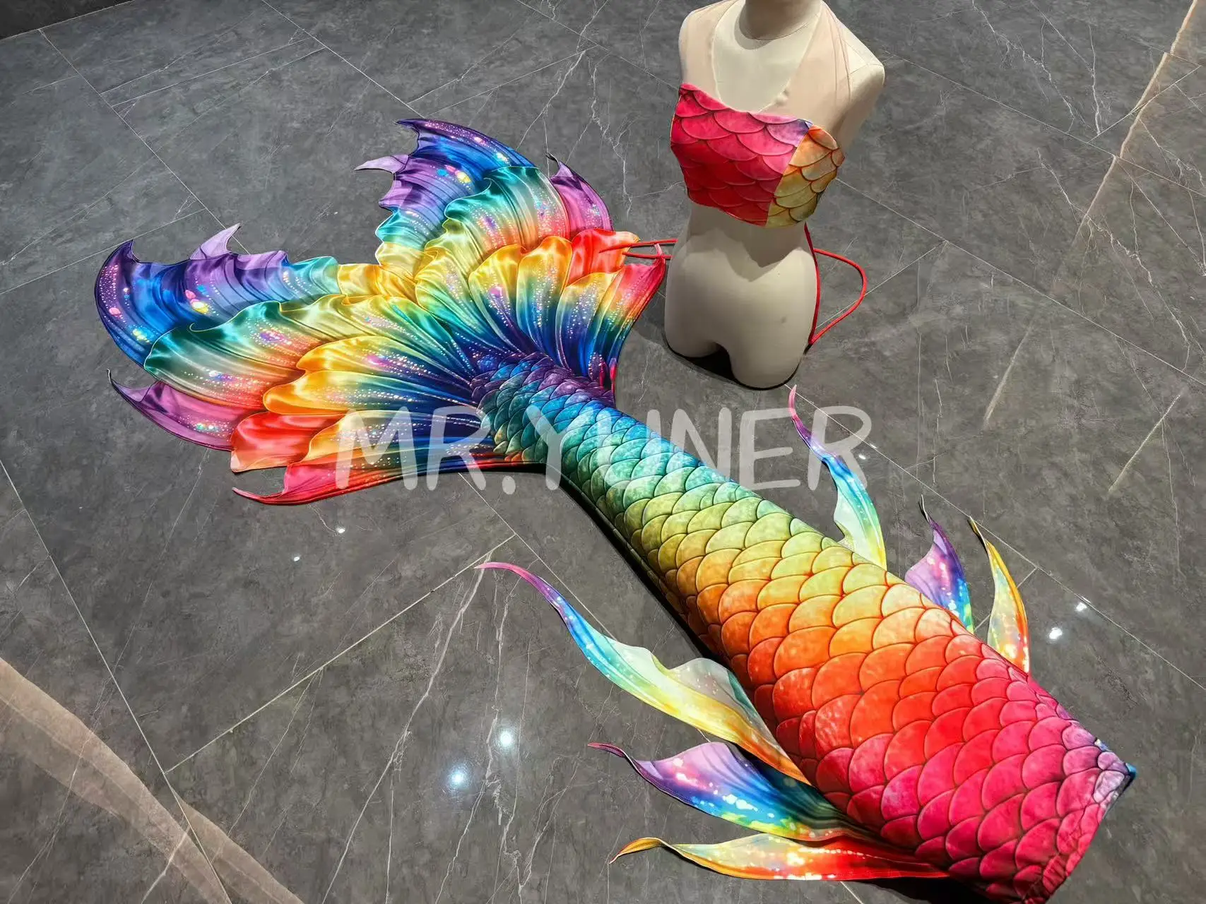 جديد قوس قزح حورية البحر ذيل كبير ماهينا الغوص حوض السمك الشاطئ التصوير ملابس السباحة ملابس السباحة التصوير الشاطئي