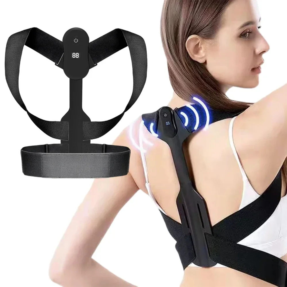 Smart Posture Corrector Vibration Sensor Back Support Belt Shoulder Braces Support Orthopedic Spine Postureal Vest Backbelt USB