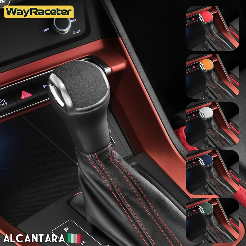 Alcantara Wrap ABS LHD & RHD Car Gear Shift Knob Cover For Audi Q3 F3 RSQ3 2019 2020 2021 2022 2023 Sportback Accessories