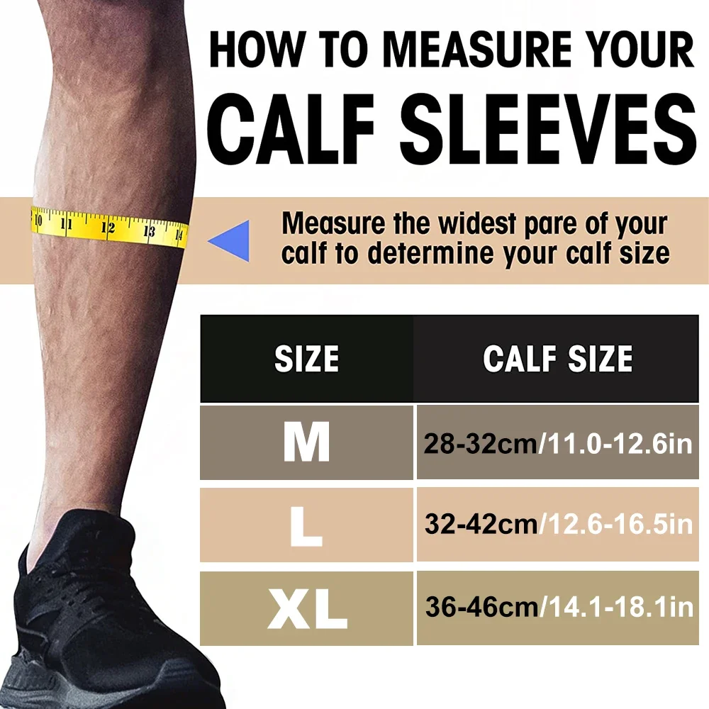 1Pcs Footless Calf Compression Sleeves for Men Women, Leg Socks for Running, Shin Splint & Leg Pain Relief