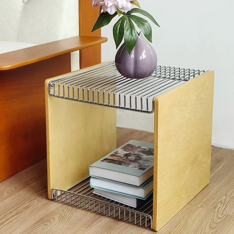 Stainless Steel Combination Storage Rack Module Living Room Bedroom Coffee Table Creative Side Table