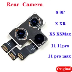 100% Original Rear Camera for IPhone X 11 Pro Max XR XS Max Main Camera for IPhone 8 8 Plus Back Camera Module Flex Cable