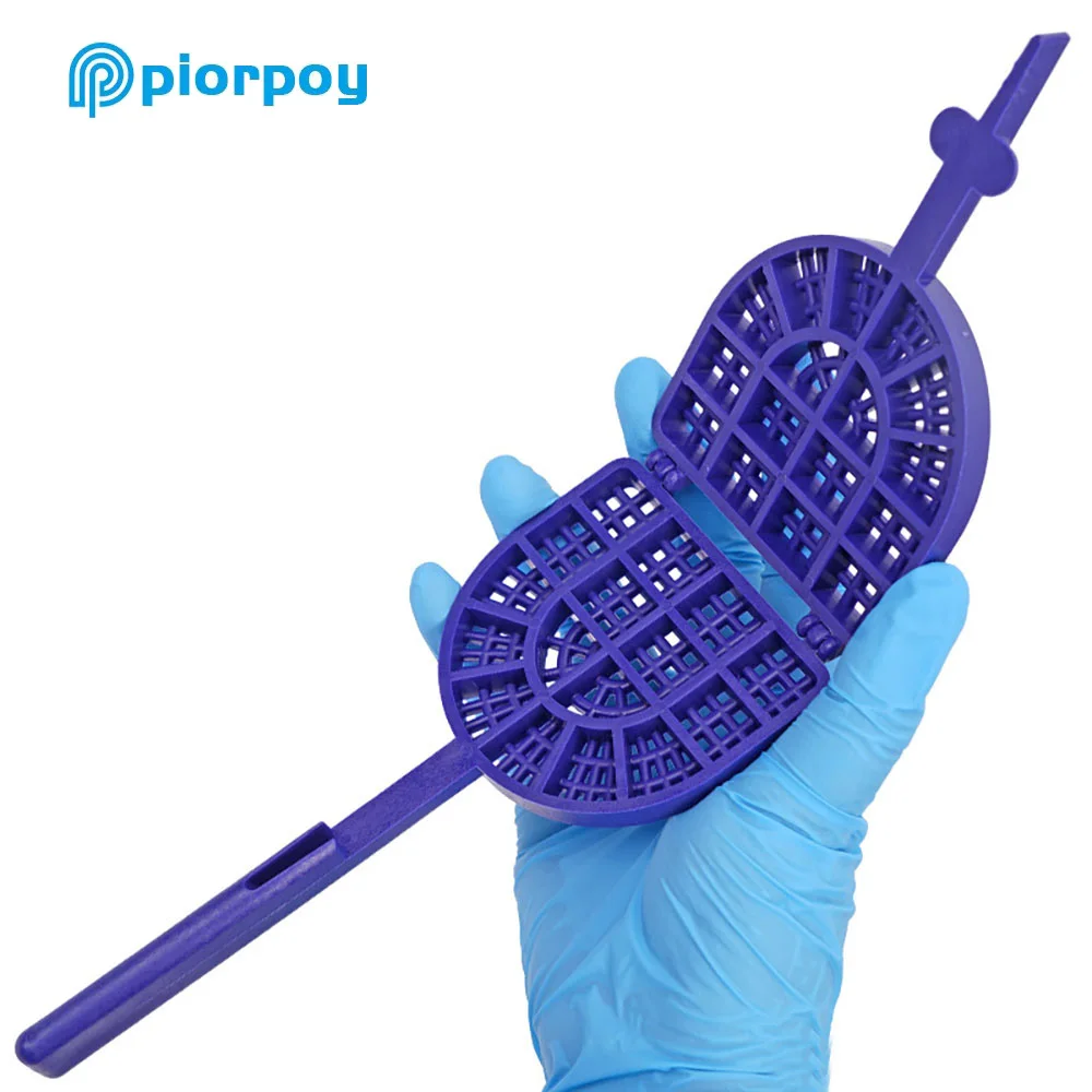 PIORPOY 1Pc Dental Injection Molding Tooth Washing Racket Colored Dentistry Wash Tray Toolfor Porcelain Cleaning Denture Wash