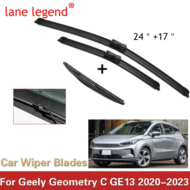 lane legend Wiper Blades For Geely Geometry C GE13 2020-2023 Car Accessories Front&Rear Windscreen Wiper Blade Brushes Cutter