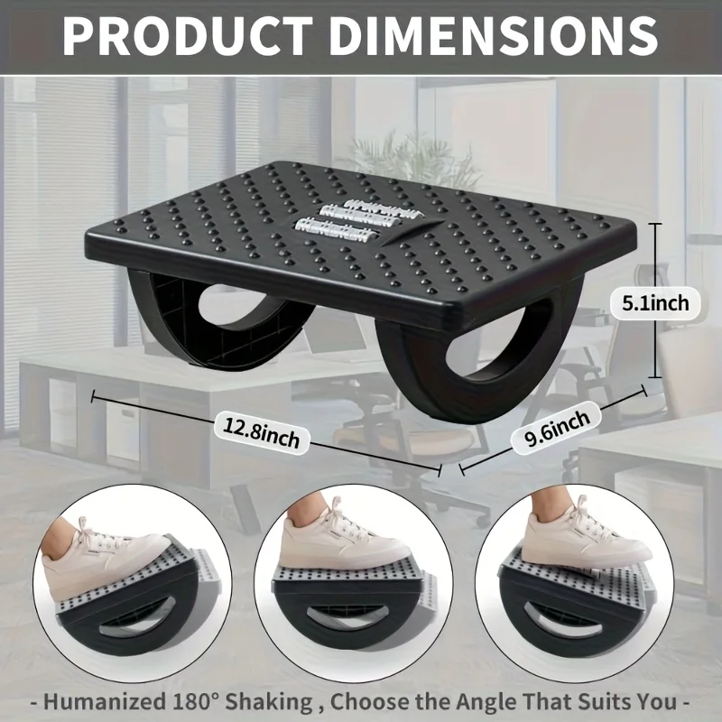 Rocking Office Foot Rest Under Desk | Ergonomic Anti Leg-Crossing Foot Stool