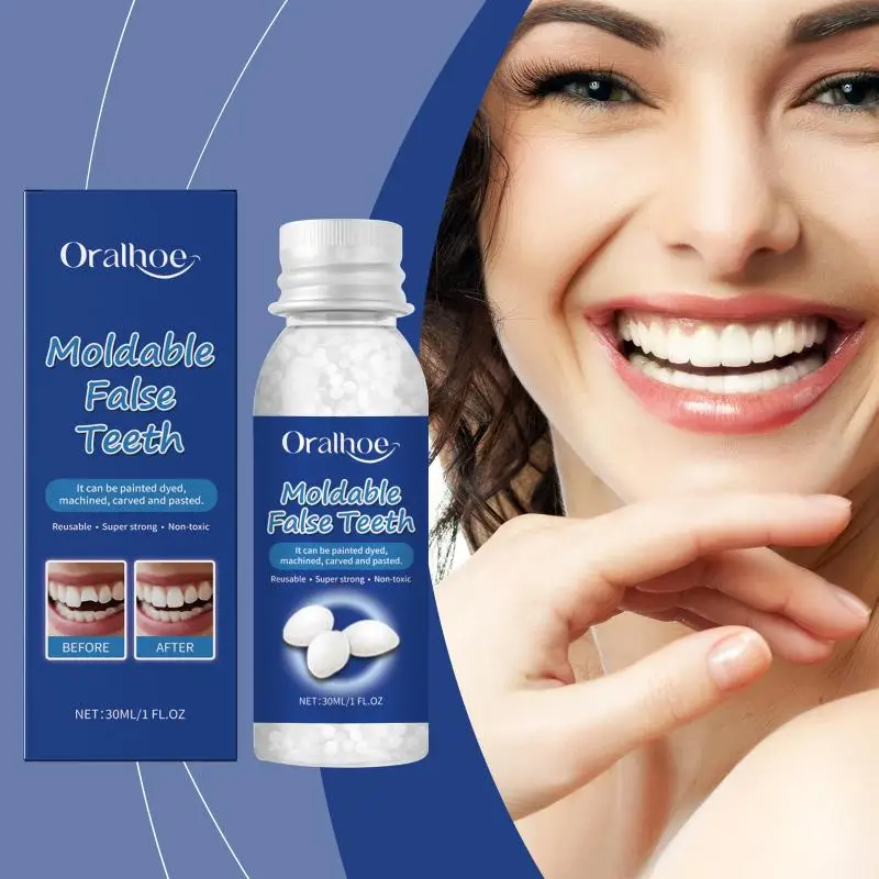30ml Resin Temporary Moldable Tooth Fixing Missing Broken Solid Glue DIY Halloween Cosplay Party Denture Adhesive Teeth Repair