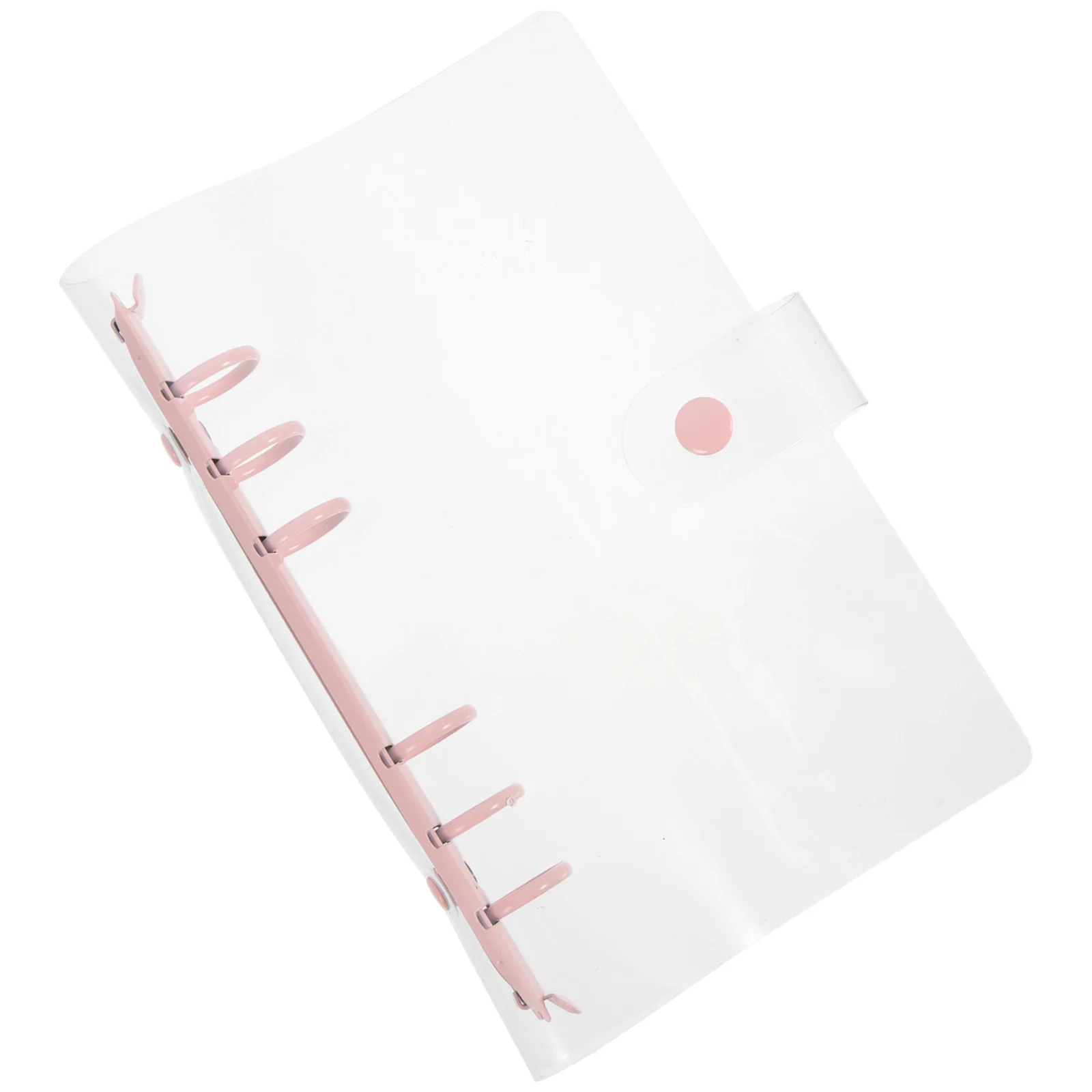 Raccoglitore A6 Cover trasparente con bottone a pressione, guscio per notebook ricaricabile, ideale per documenti, organizer per file