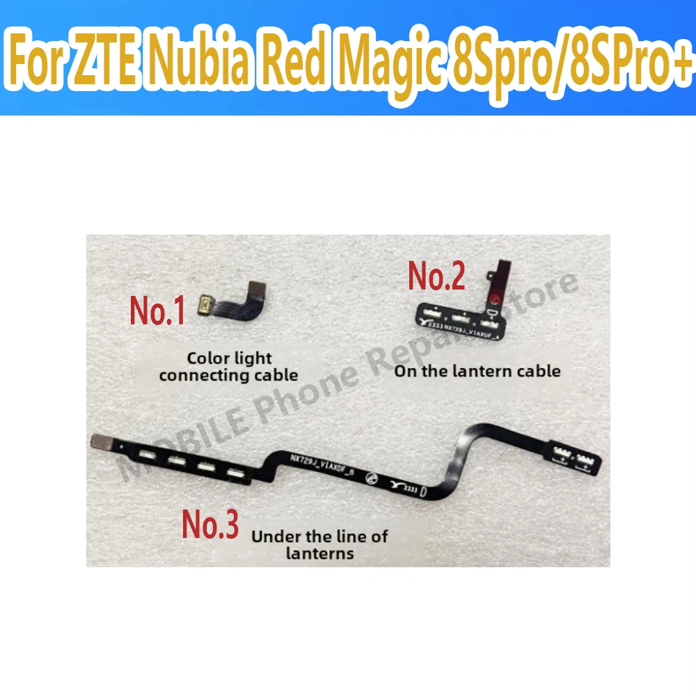 For ZTE Nubia Red Magic 8 Pro Power Lights Cable For Nubia Red Magic 8s Pro Lights Connecting Cable Connector