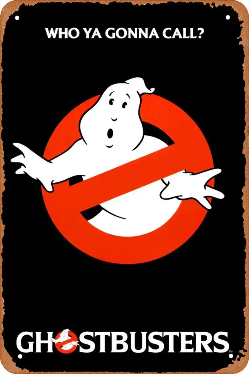 

Movie Ghostbusters Poster Retro Metal Sign Vintage Tin Sign for Bar Man Cave Cafe Office Home Wall Decor Gift 12 X 8 inch