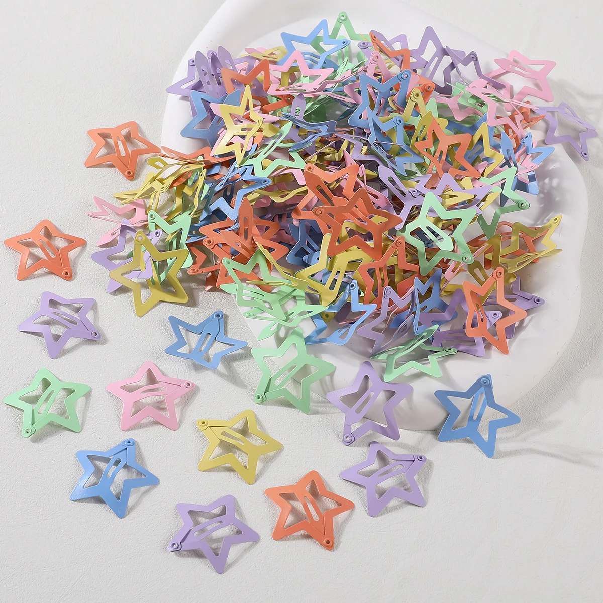 10/20Pcs Silver Gold Star BB Hair Clips Girls Cute Star Metal Snap Clip Children Simple Clip Headdress Hair Accessories