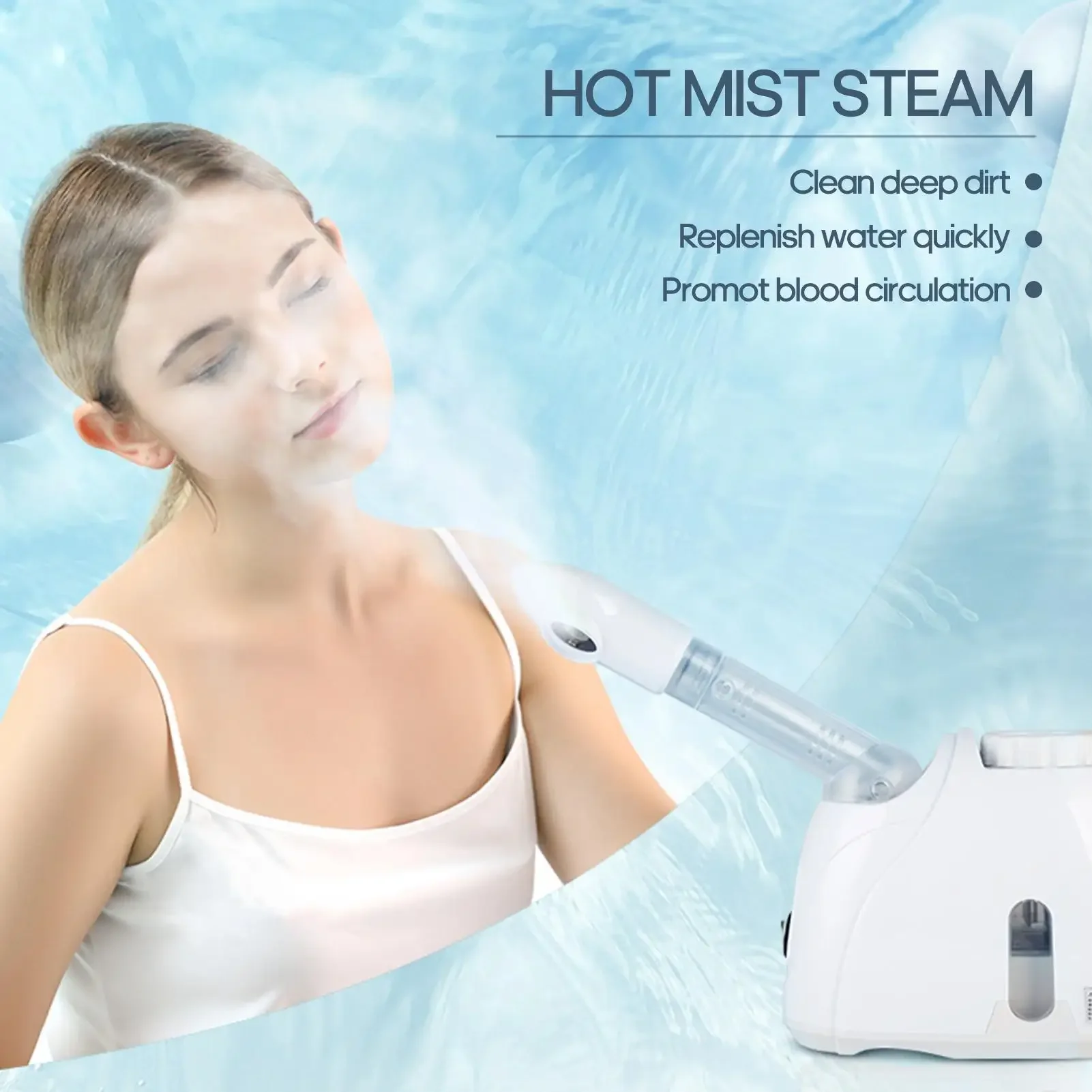 Hot Spray Face Steamer Nano Spray Hydration Meter Beauty Salon Home Open Pore Sprayer