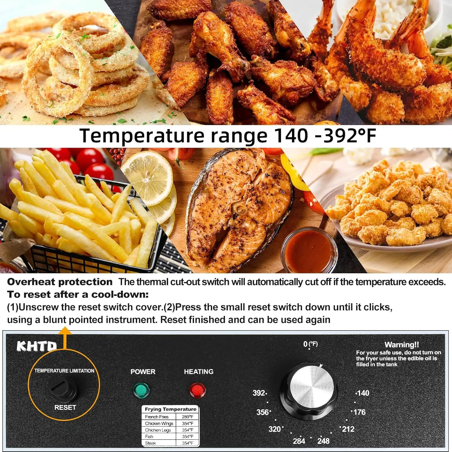 Fritadeira Elétrica Comercial De Aço Inoxidável, Fritadeira De óleo De Bancada Com Cestas, Controle De Temperatura, Extra Grande, 11L, 11L