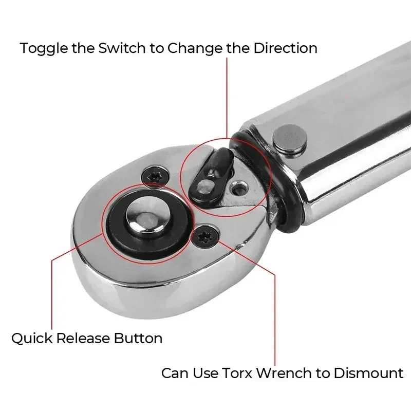 

Torque 5-25n.m Adjustable Professional Drive Micrometer Disassembly Tool Wrench 1/4'' Motorbike Hand Car Spanner